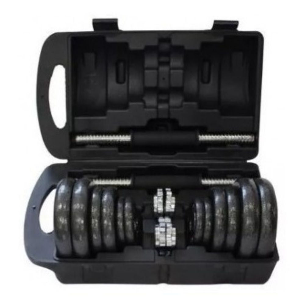 Kit Pesas 20 Kilos Mancuernas Discos