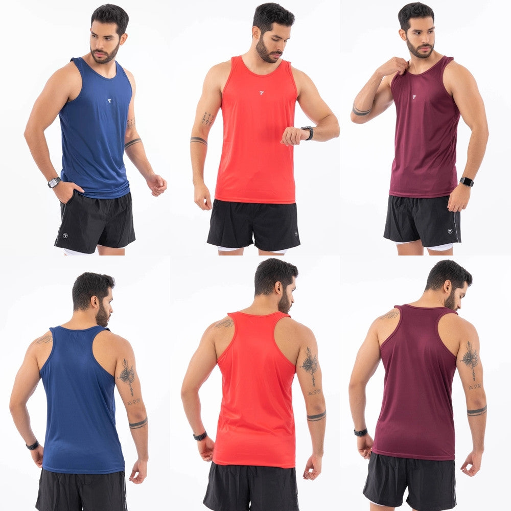 Camisilla Deportiva Slim Fit Gym Hombre