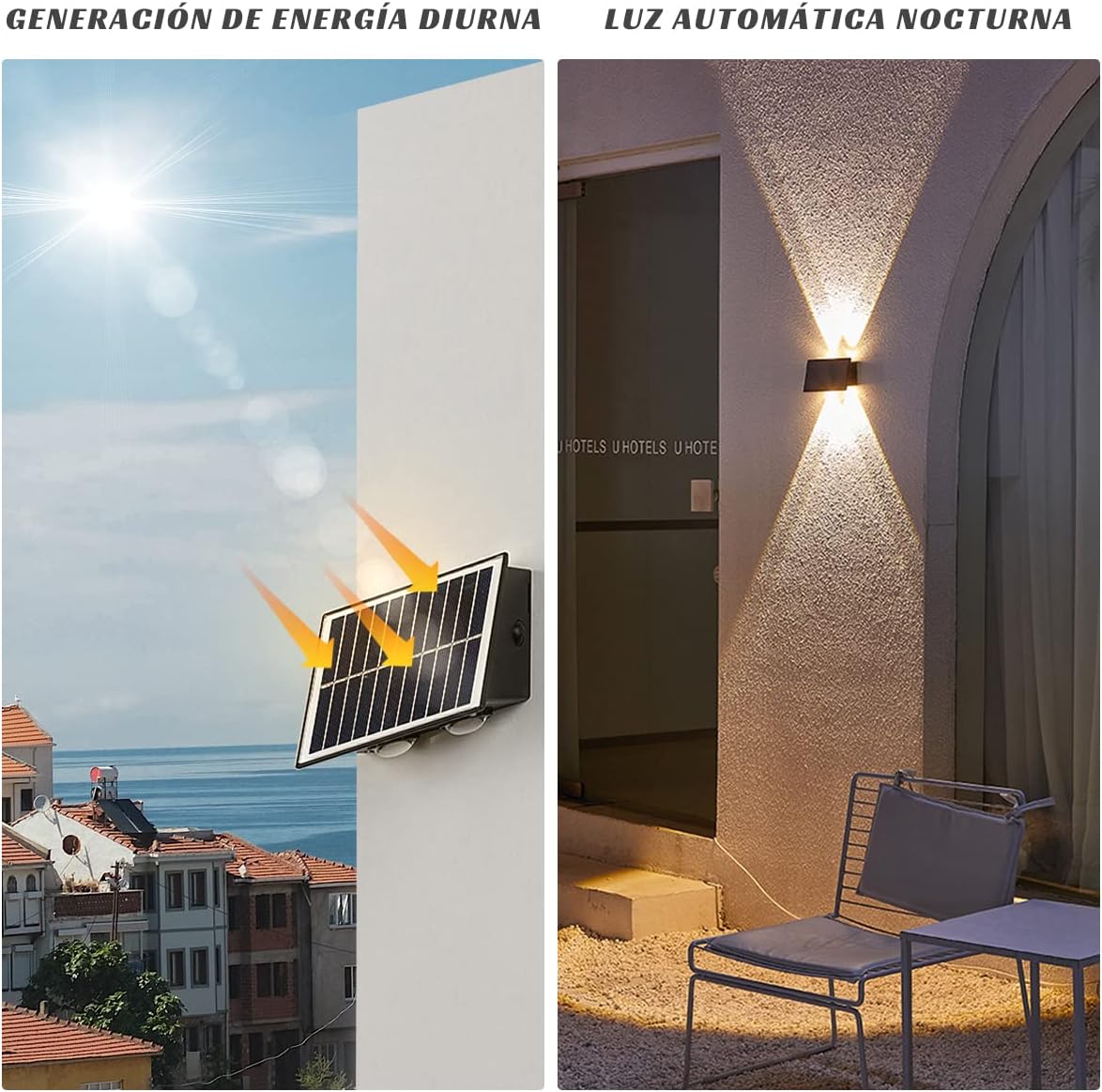 Lampara De Aplique Solar Para Exteriores
