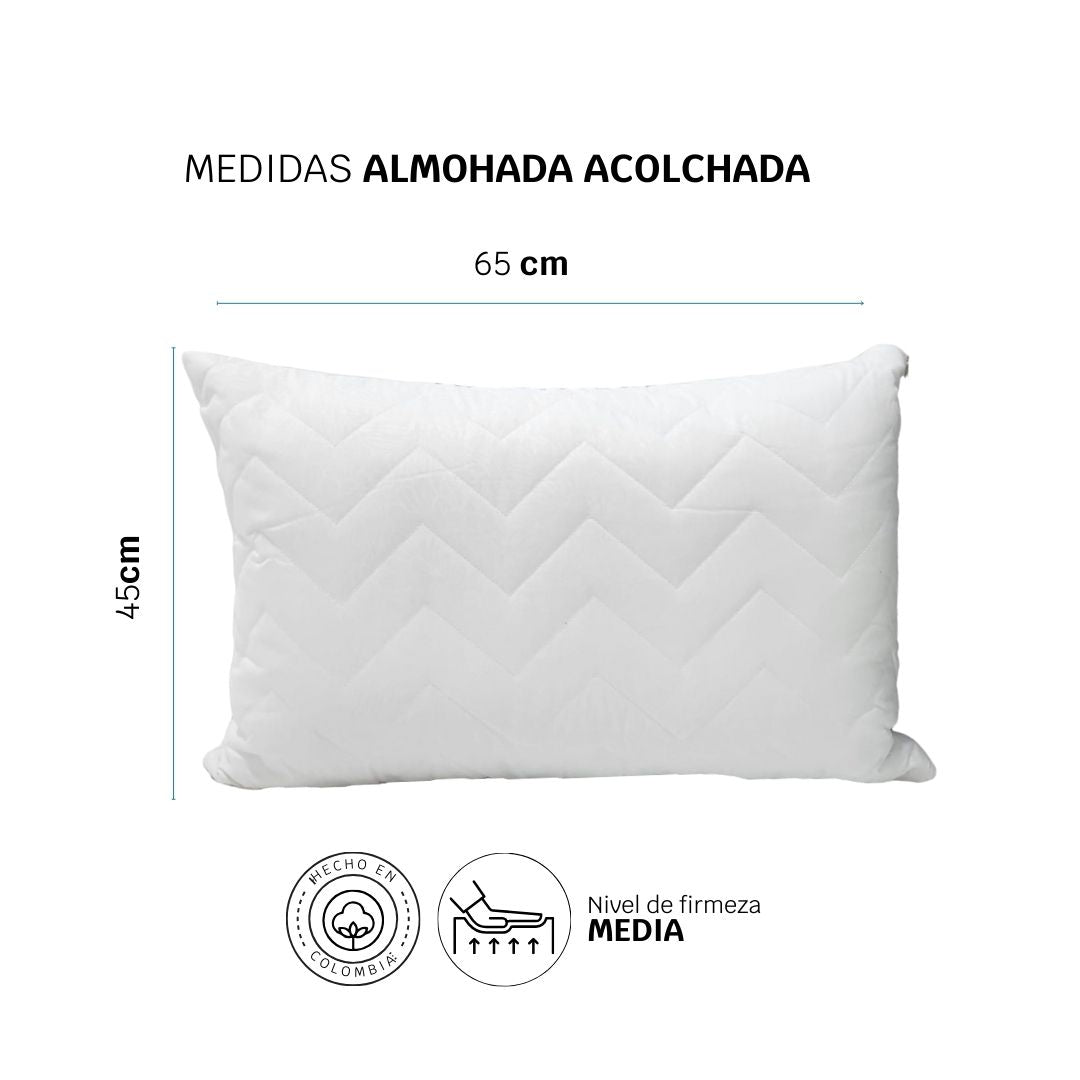 Set X 2 Almohadas Acolchadas 65x45cm