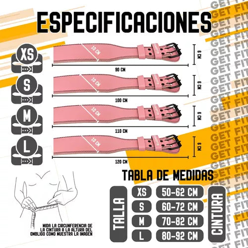 Cinturón 100 Cuero Pesas Gym