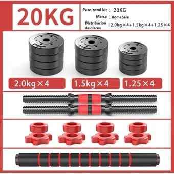 Kit Mancuernas Pesas 20kg 40lb Antideslizante