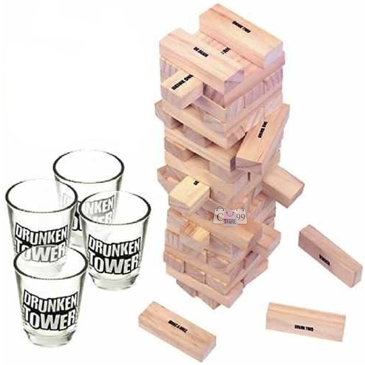 Jenga Juego De Copas Para Beber Drunken