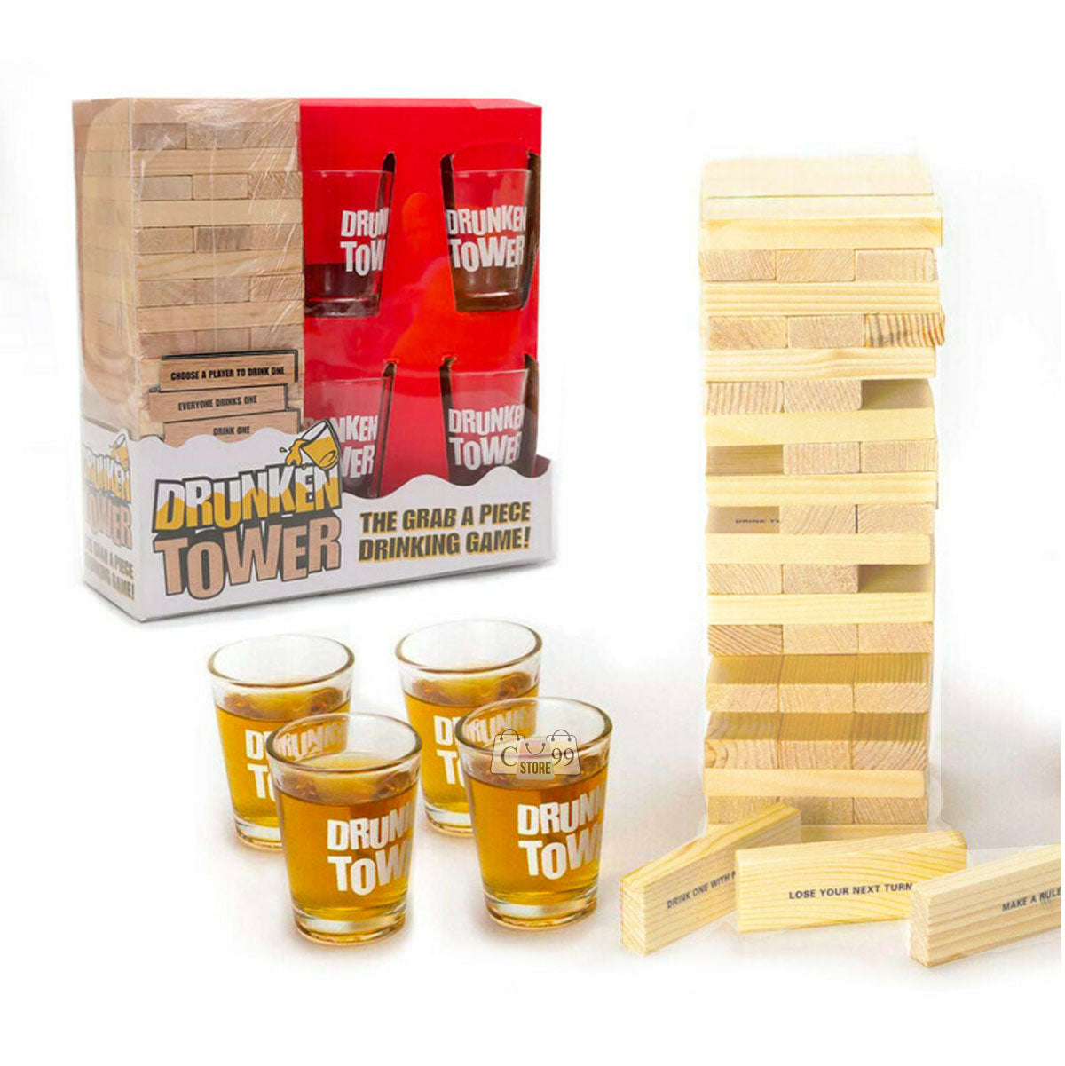 Jenga Juego De Copas Para Beber Drunken
