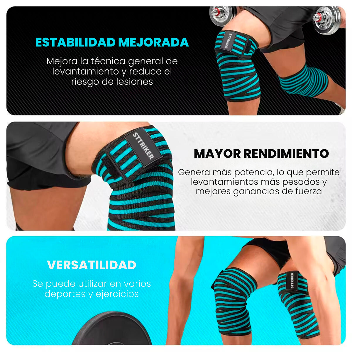 Bandas Rodilleras Gym Pesas Gimnasio