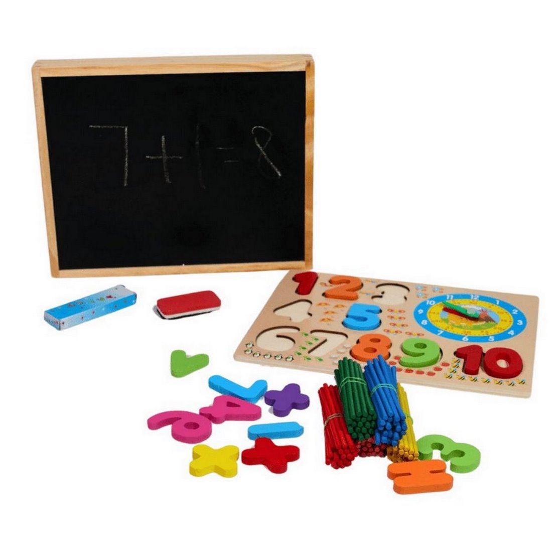 Juego Tablero Didactico Madera