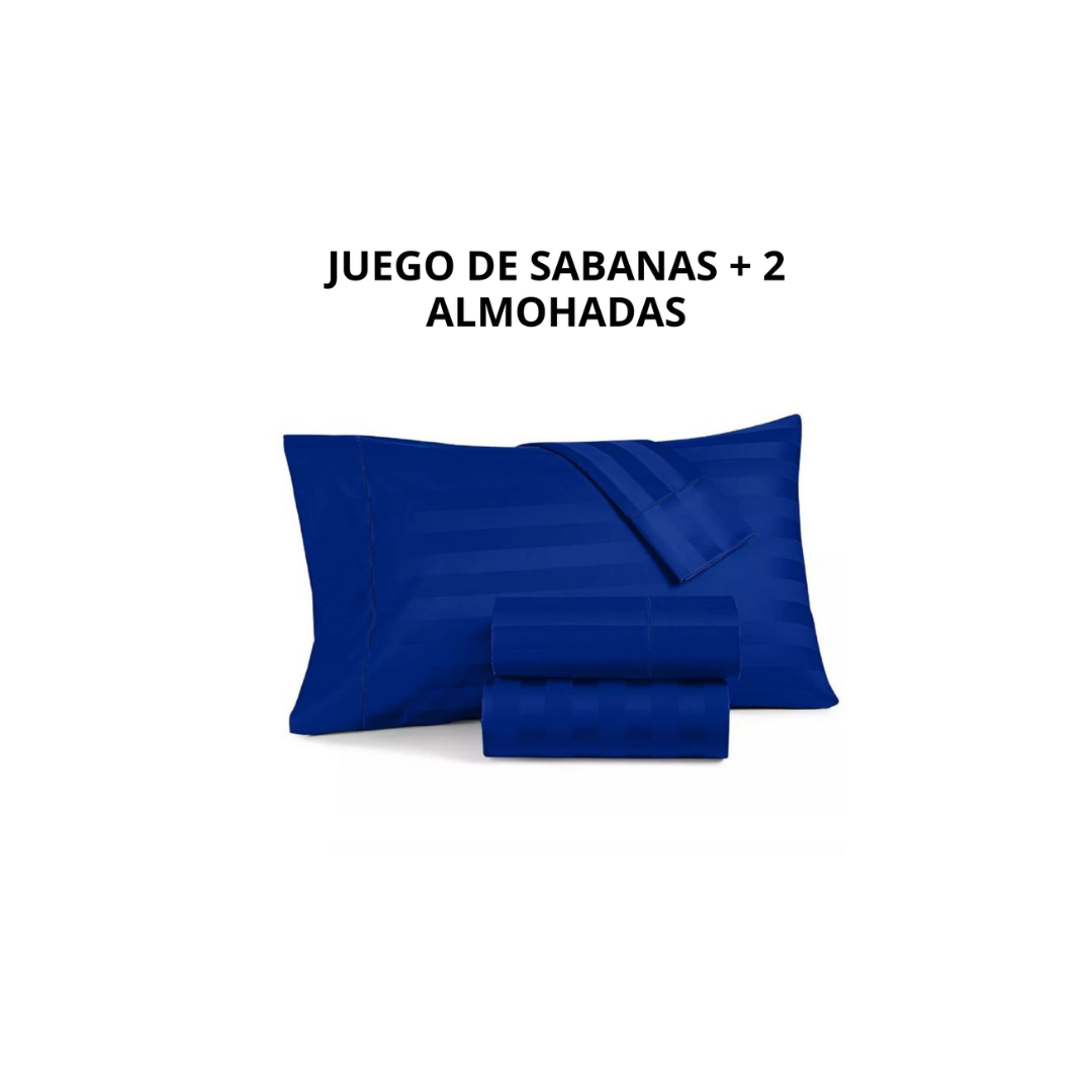 Combo Sabanas Queen Dúo Almohadas