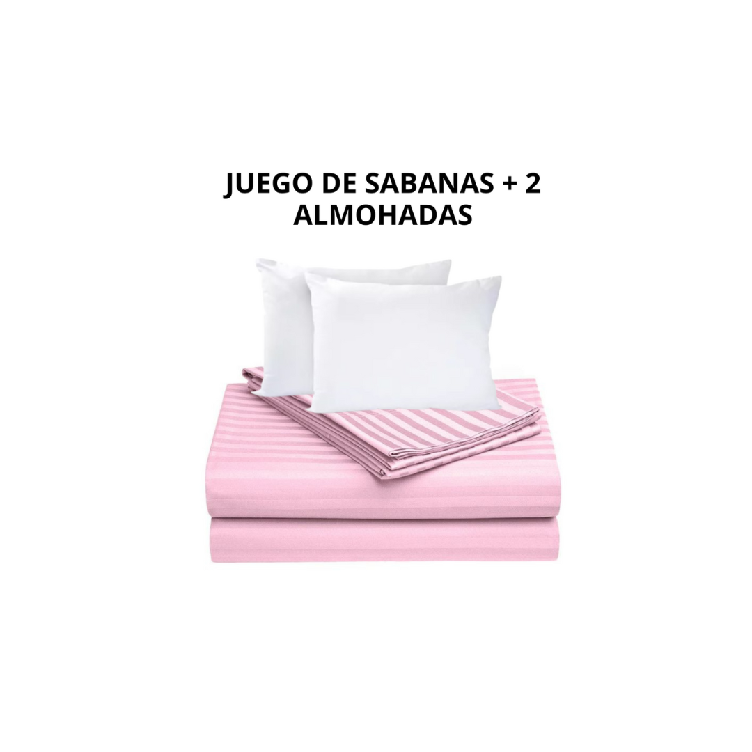 Combo Sabanas Queen Dúo Almohadas