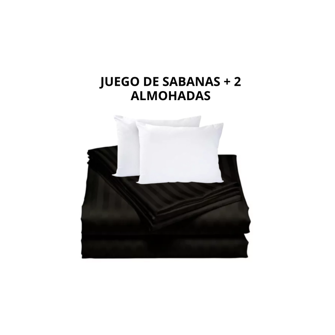 Combo Sabanas Queen Dúo Almohadas