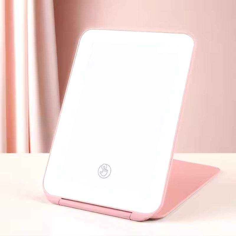 Espejo Portatil Plegable Con Luz