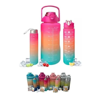 Set De 3 Termos Botella De Agua Motivaci