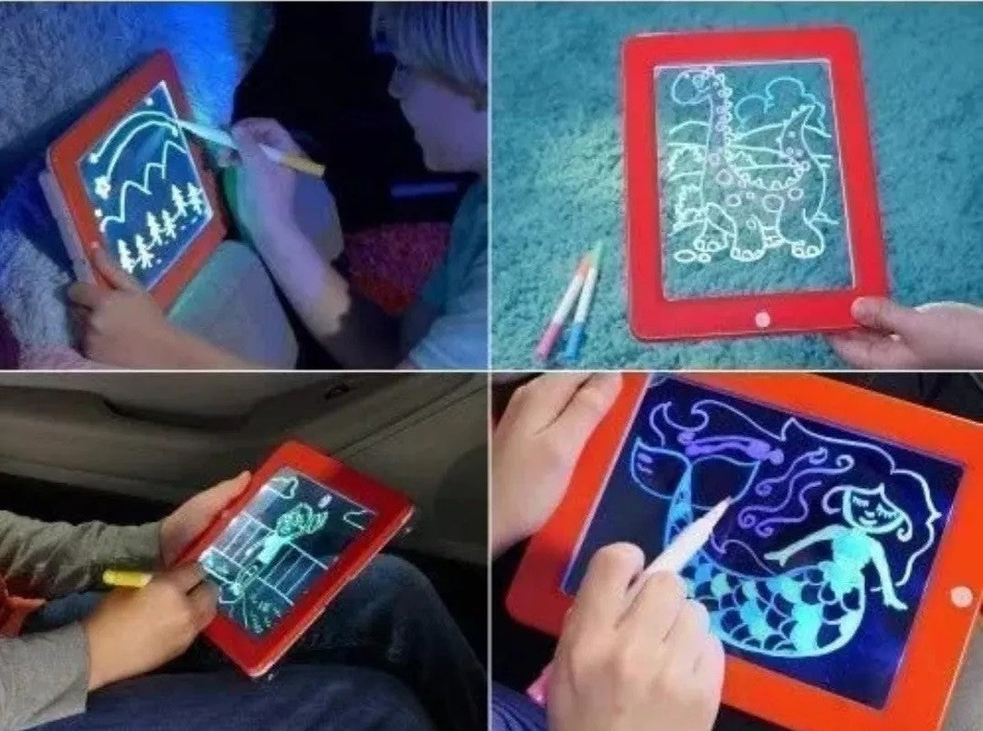 Tablero Magic Pad Con Luz Led Marcadores