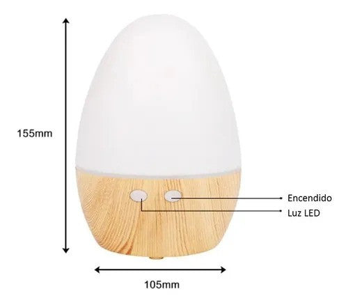 Humificador Difusor Aromas 160ml Led