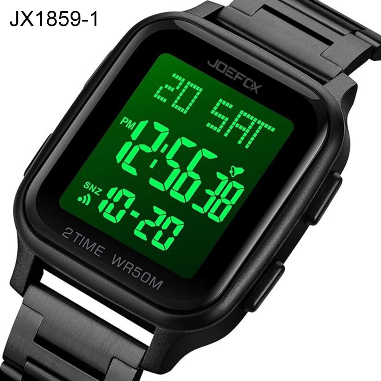 Jx18591 Negro Metálico Hombre Reloj