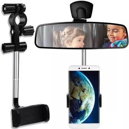 Soporte Celular Espejo Brazo Metalico