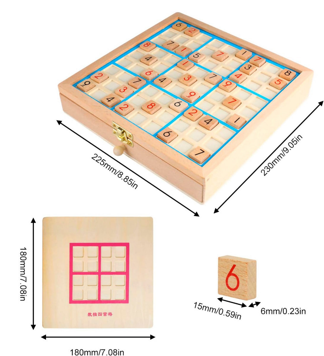 Sudoku Madera Juego Mental Matematico