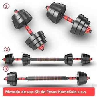 Kit Mancuernas Pesas 20kg 40lb Antideslizante