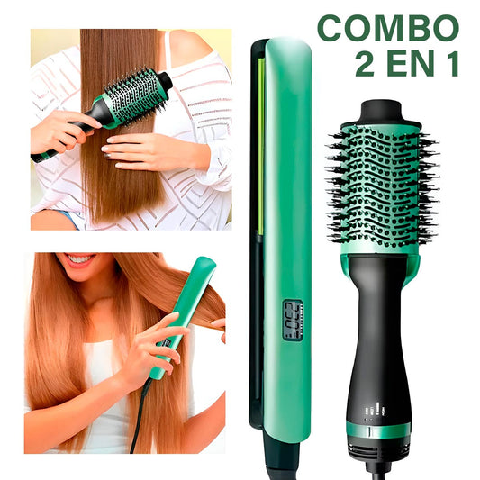 Combo 2 En 1 Plancha Cepillo Pro2501