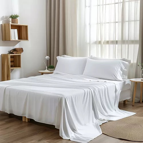 Juego De Sabanas Blanca Linea Hotelera