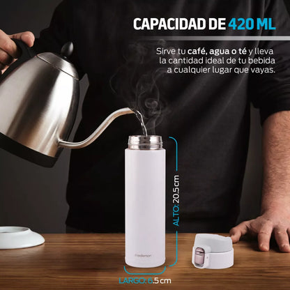 Termos 2 Para Cafe Acero Inox