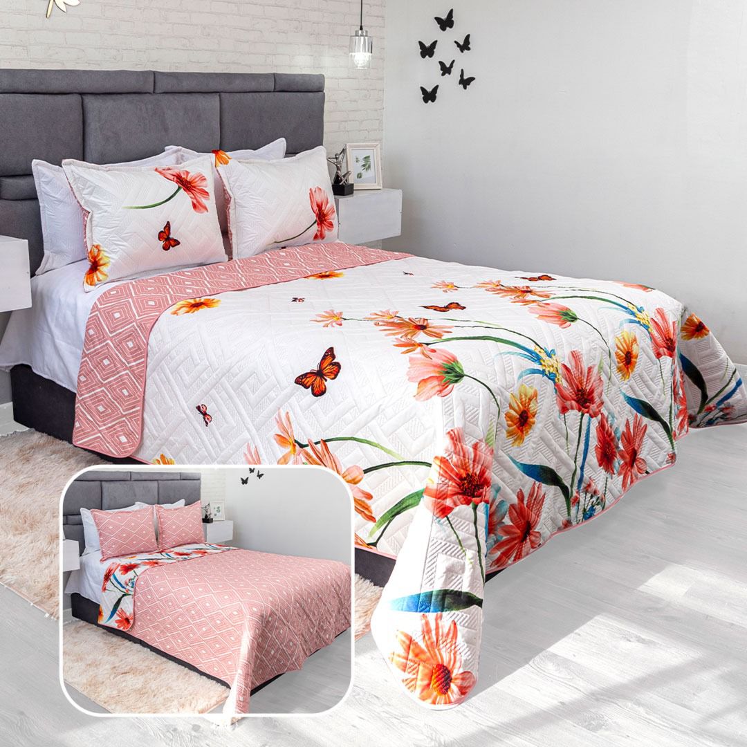 Combo Colcha Protector Sabanas