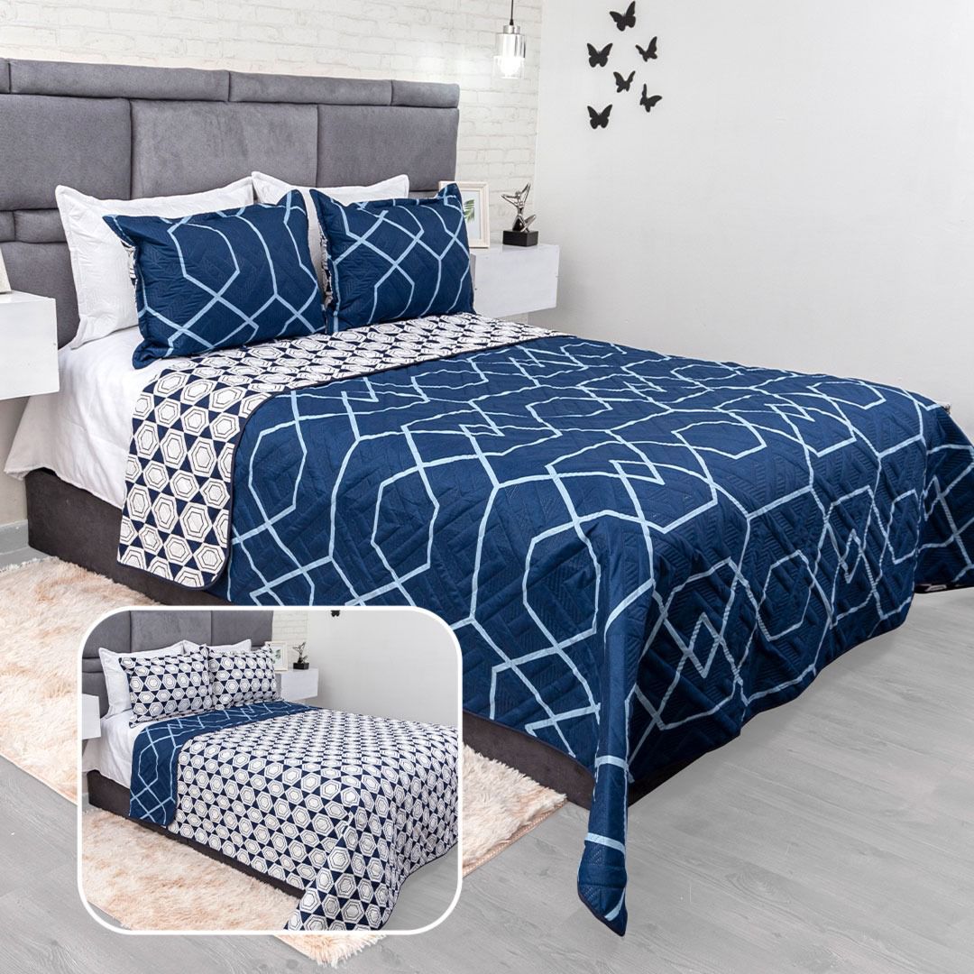 Combo Colcha Protector Sabanas