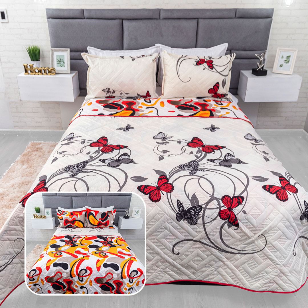 Combo Colcha Protector Sabanas