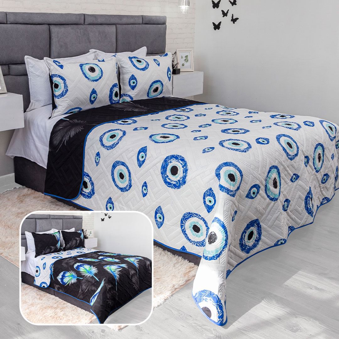 Combo Colcha Protector Sabanas