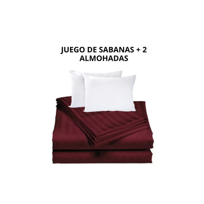 Combo Sabanas Queen Dúo Almohadas