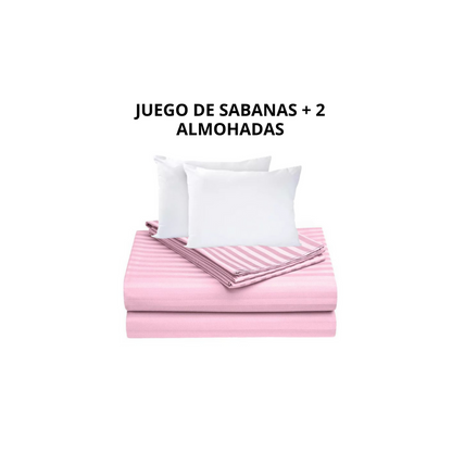 Combo Sabanas Queen Dúo Almohadas