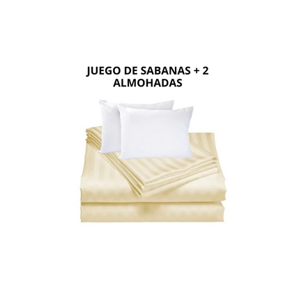 Combo Sabanas Queen Dúo Almohadas