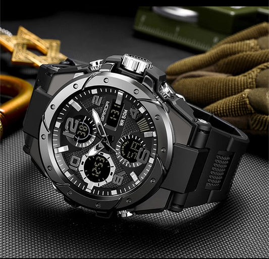 Reloj Original Sanda 6008 Sumergible Neg