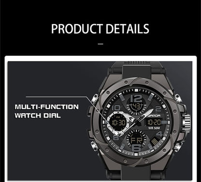 Reloj Original Sanda 6008 Sumergible Neg
