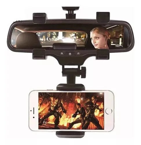 Soporte Celular 360 Espejo Para Carro