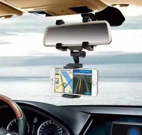 Soporte Celular 360 Espejo Para Carro