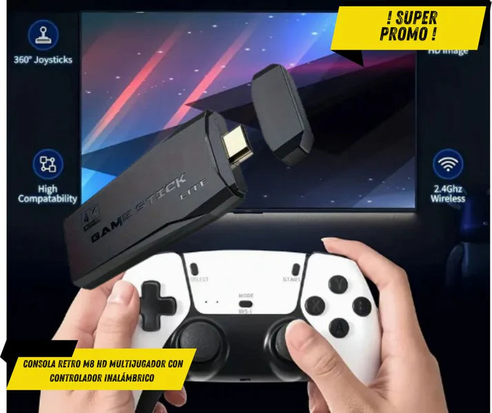 Consola Retro M8 Hd Multijugador Con Con