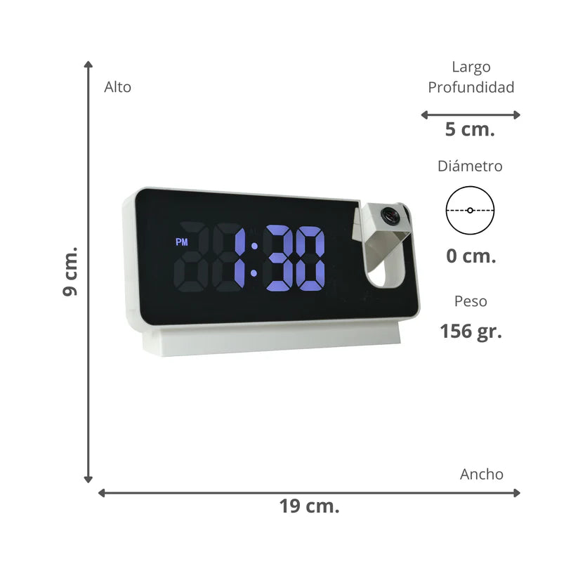 Reloj Alarma Proyector