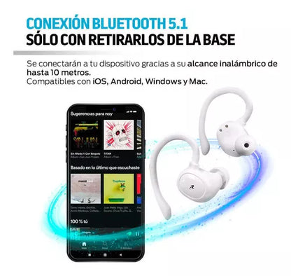 Audifonos Inalambricos Deportivos Blanco