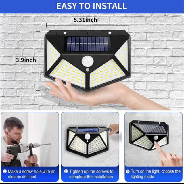 Dt Lampara Solar 100 Leds
